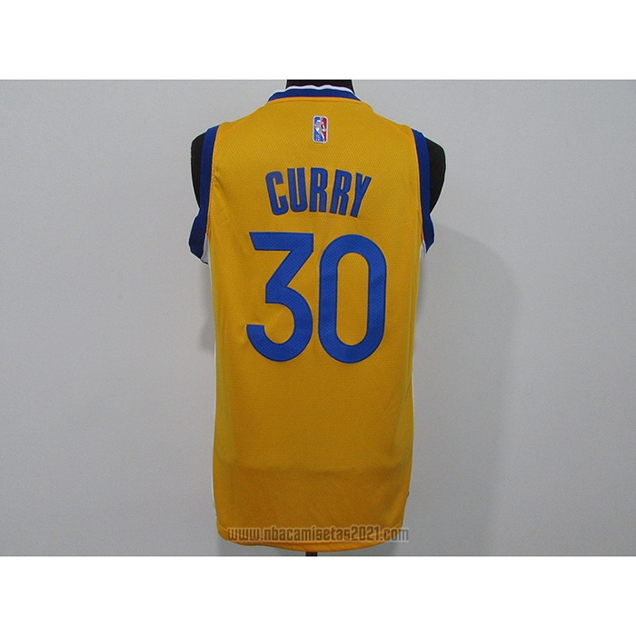 Camiseta Golden State Warriors Stephen Curry #30 Statement 2021 Oro